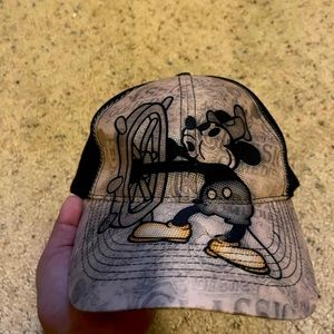 NWT Disney Adult Steamboat Willie Mickey Mouse Adjustable Hat Cap